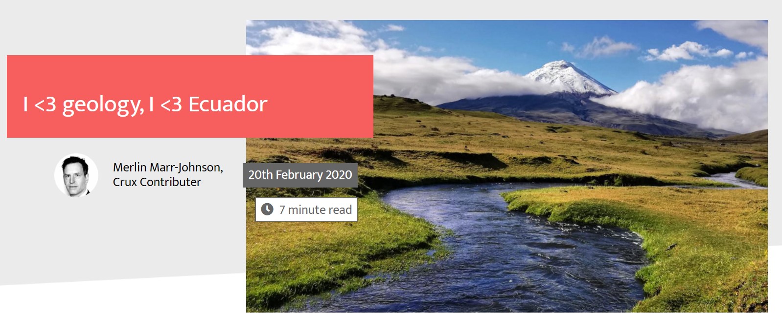 I <3 geology, I <3 Ecuador